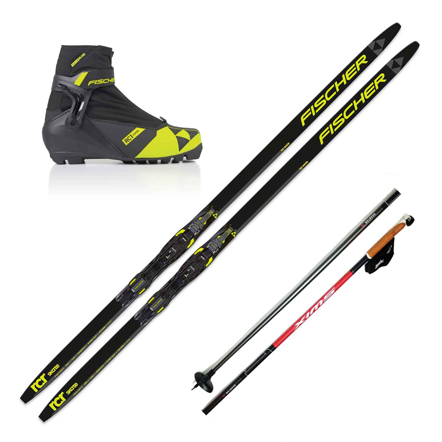 Fischer RCR Skate Junior Ski Package: akers-ski.com