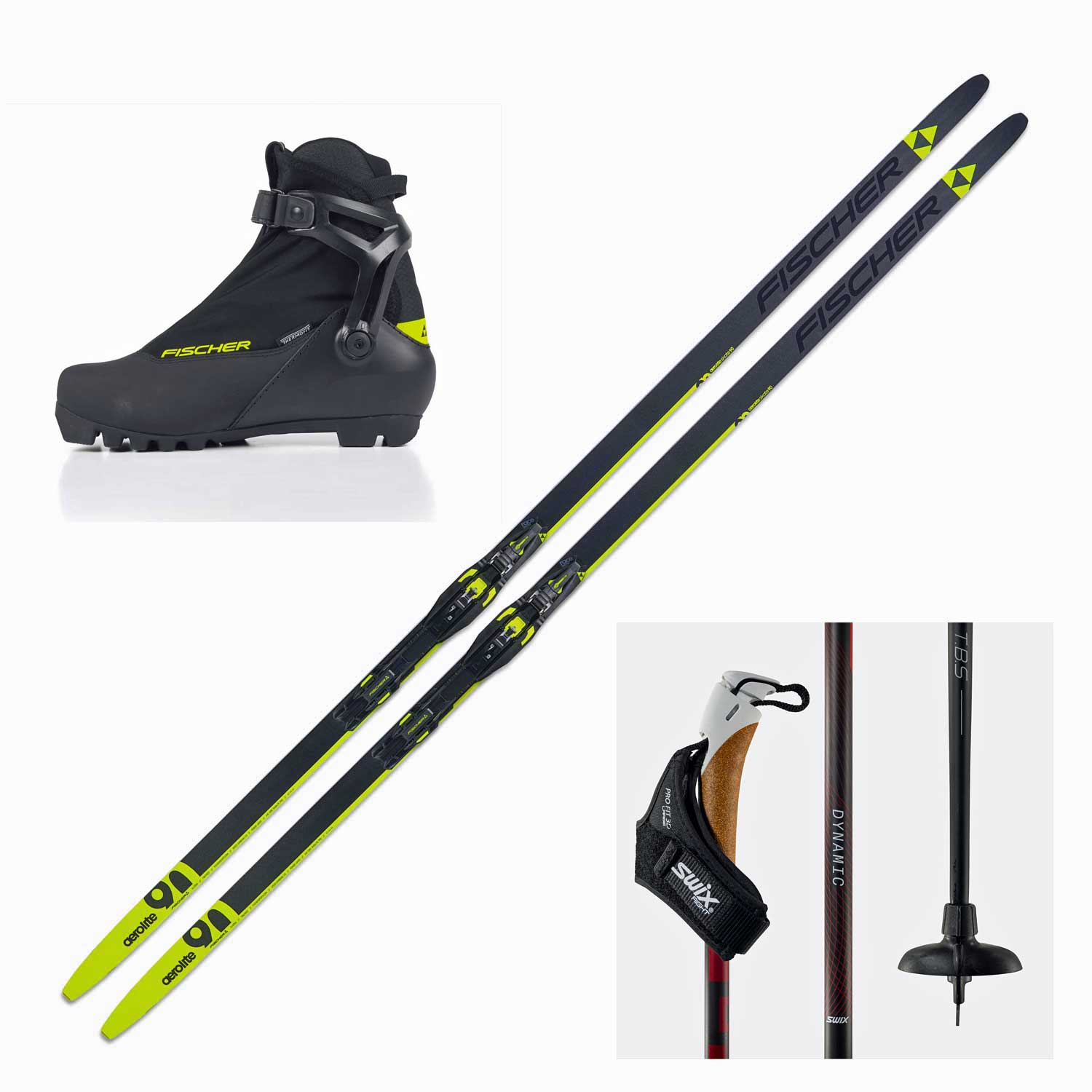 Fischer Aerolite 90 Skate Ski Package: akers-ski.com
