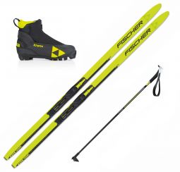 Fischer Sprint Crown Junior Ski Package - Nowax