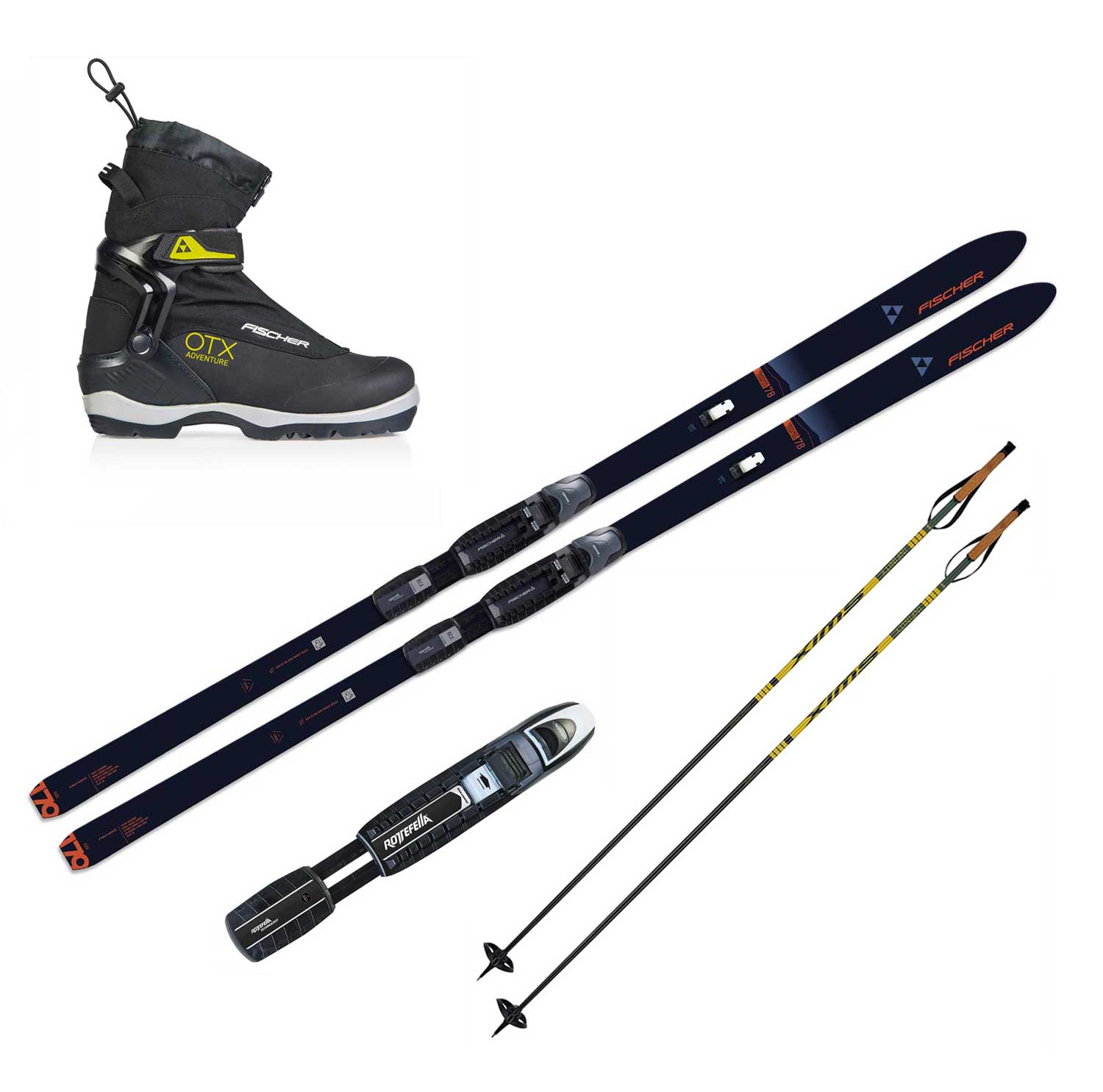 Fischer Traverse 78 No-Wax BC Ski Package: akers-ski.com